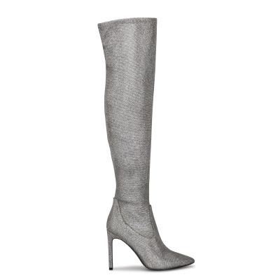 Women's Nine West Tacy Over The Knee Boots Blue / Grey | QWIP05431