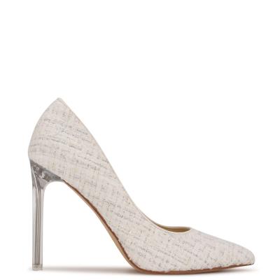 Women's Nine West Tatiana Pointy Toe Pumps White | RQBO53618