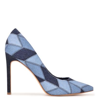 Women's Nine West Tatiana Pointy Toe Pumps Blue | SQXV04925