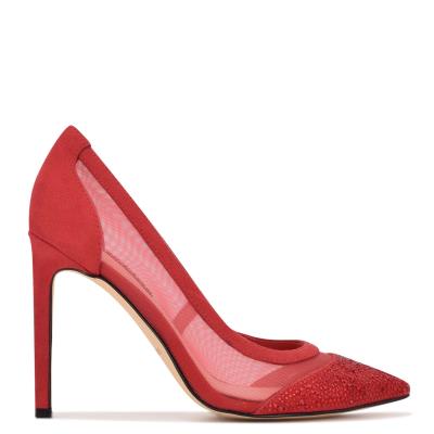 Women's Nine West Tayen Dress Pumps Red | WGFT19706