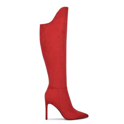 Women's Nine West Teleena Heeled Boots Red | CGKS20753