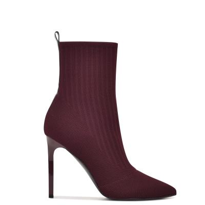 Women's Nine West Teoy Dress Booties Burgundy | FWGM54826