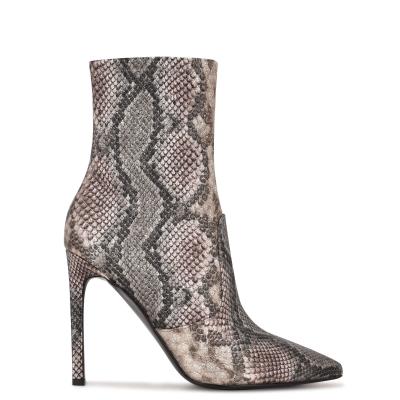 Women's Nine West Teoy Dress Booties Snake | MTGC85742