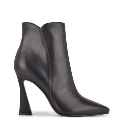 Women's Nine West Torrie Dress Booties Black | WKQT06891