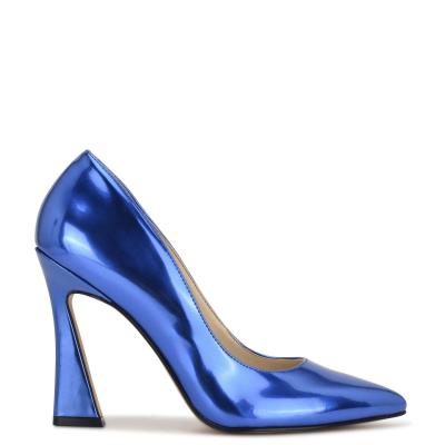 Women's Nine West Trendz Pointy Toe Pumps Blue | LXQE56182