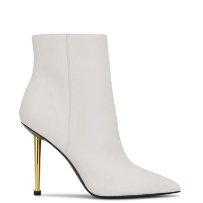 Women's Nine West Tryin Dress Booties White | KANY28465