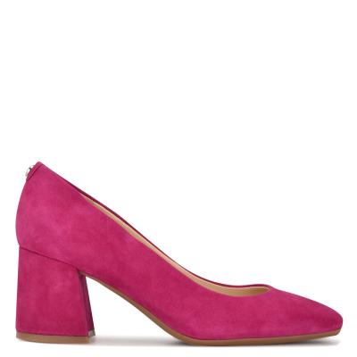 Women's Nine West Vibe 9x9 Block Heel Pumps Pink | DKGZ04753