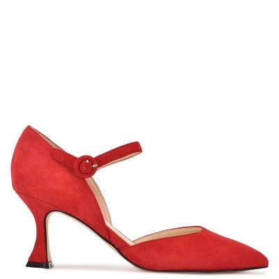 Women's Nine West Wanah Pointy Toe Pumps Red | XFEP51730