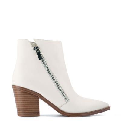 Women's Nine West Wearit Block Heel Booties White | IVOB48075