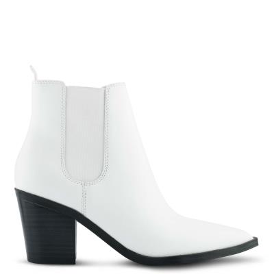 Women's Nine West Wyllis Block Heel Booties White | OZBD91532