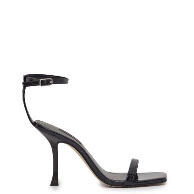 Women's Nine West Yess Ankle Strap Sandals Black | VZEG28105